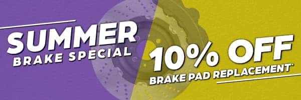 Summer Brake Special | 10% off brake pad replacement