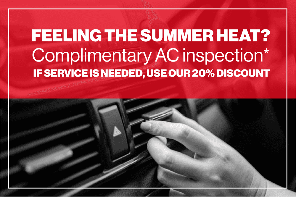 Feeling the summer heat? Complimentary AC inspection, if service is needed, use our 20% discount