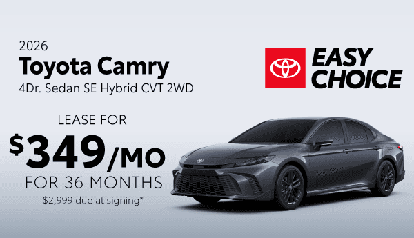 Lease a new 2026 Toyota Camry for $349/month for 36 Months