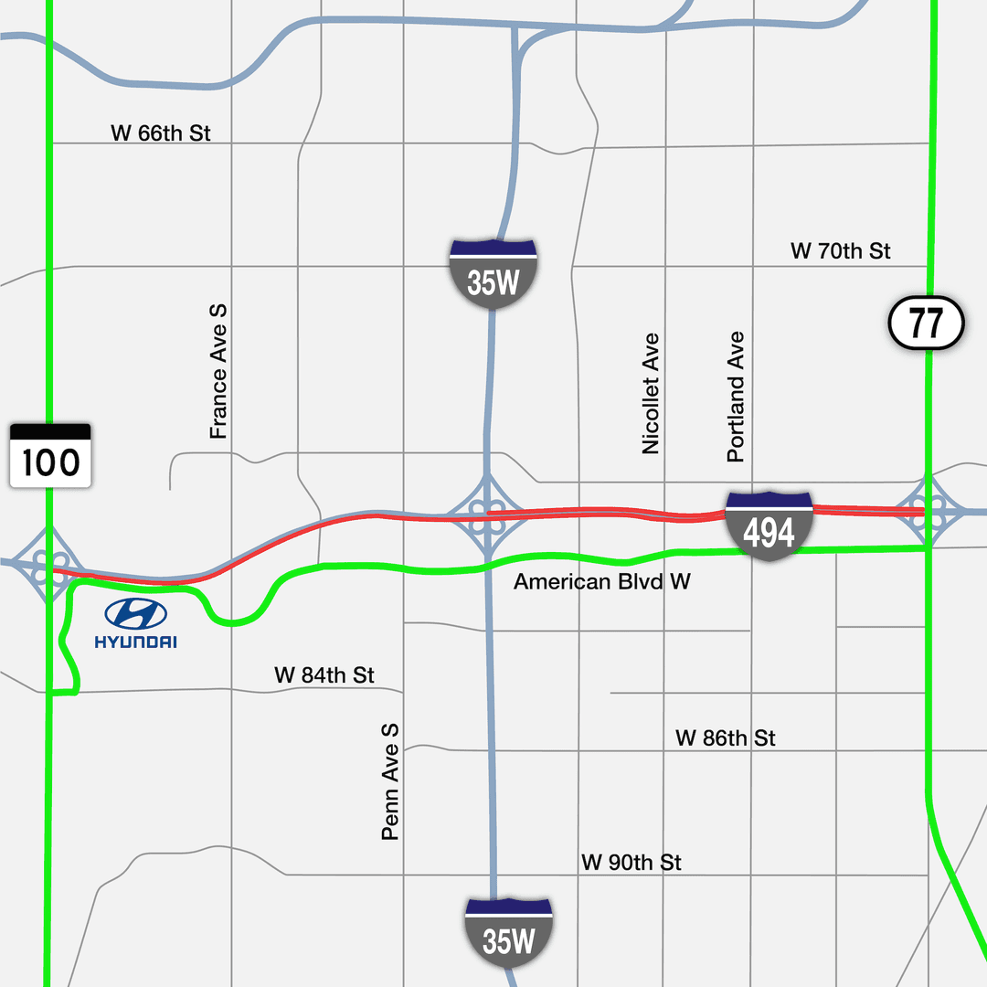 DIRECTIONS TO BLOOMINGTON HYUNDAI DURING ROAD CONSTRUCTION | Luther ...