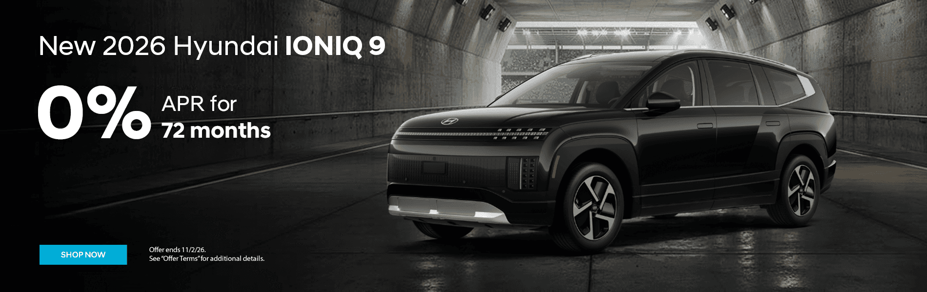 New 2026 Hyundai Ioniq 9 Subtext: 0% APR for 72 Months