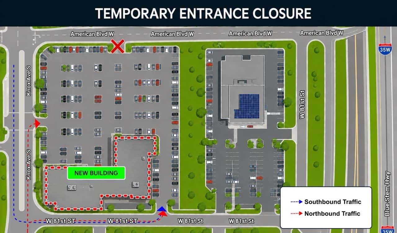 Construction Directions Map