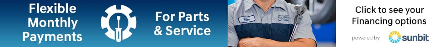Flexible monthly payments for parts and services