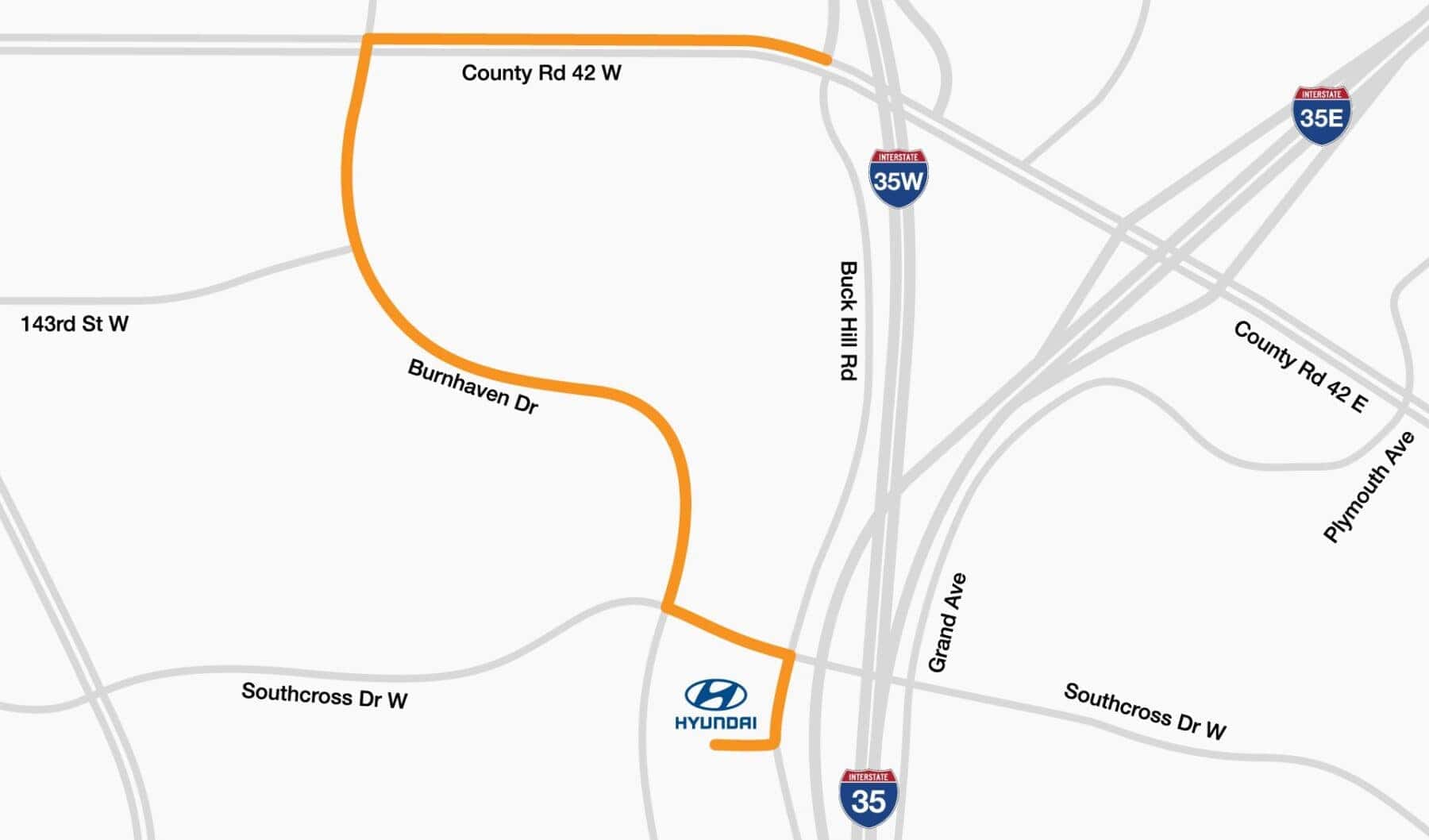 Construction Work Detour | Luther Burnsville Hyundai