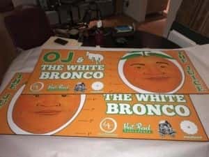 OJ White Bronco Red Bull Cart