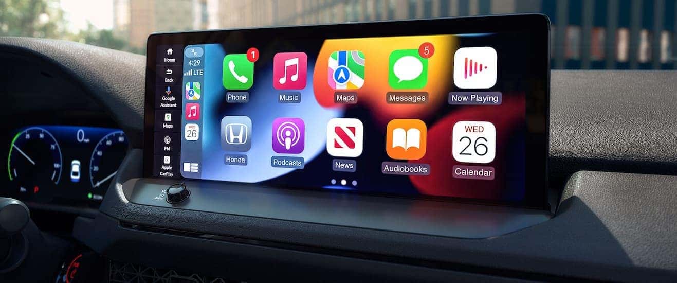 Close-up of an infotainment display in a 2025 Honda Accord