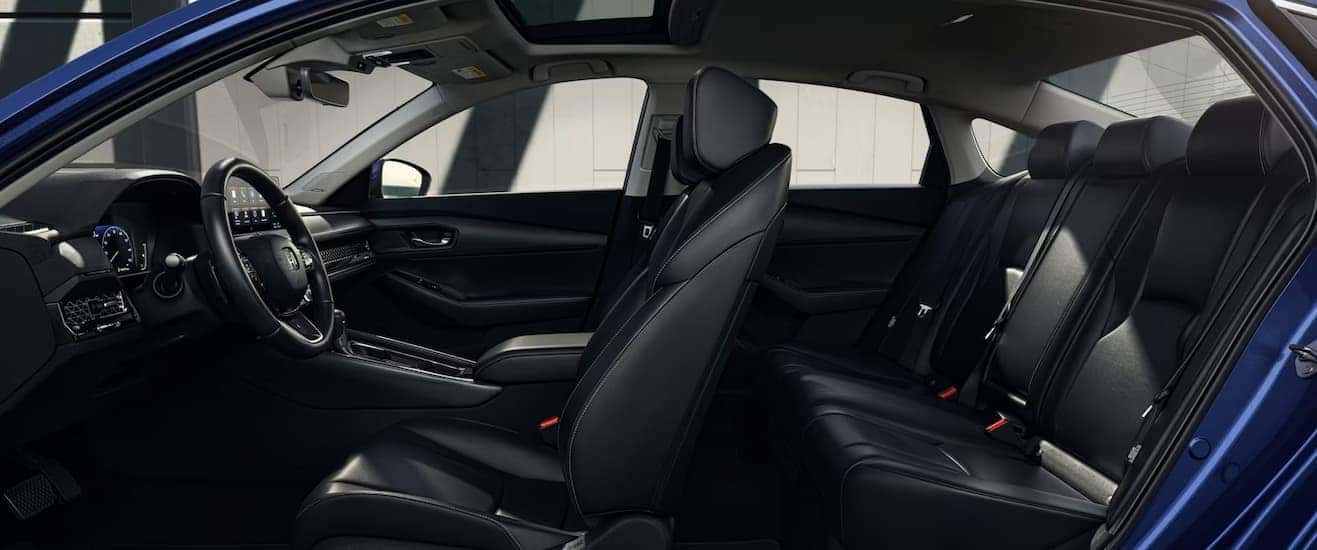 Black leather interior in a 2025 Honda Accord for sale near East Hartford