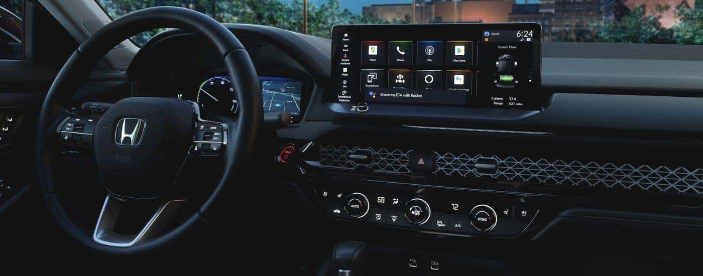 Infotainment and digital gauge cluster on a 2025 Honda Accord for sale near Hartford
