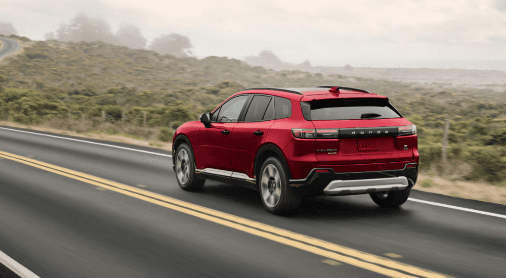 Red 2026 Honda Prologue for sale on a test drive