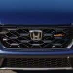 Front grille of a blue 2026 CR-V TrailSport.