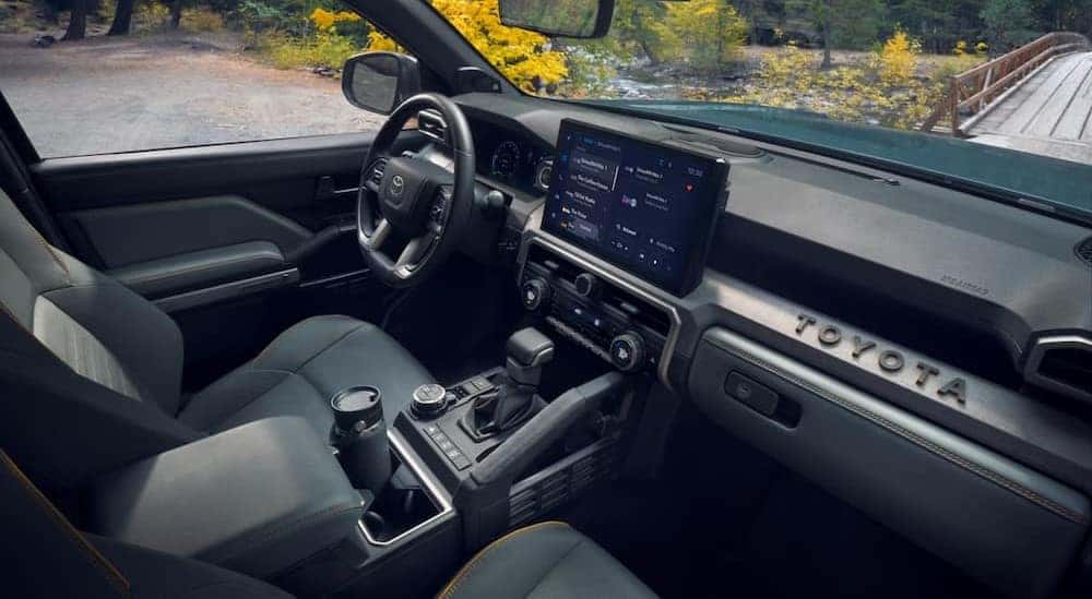 Black and gray interior and dash in a 2025 Toyota 4Runner.