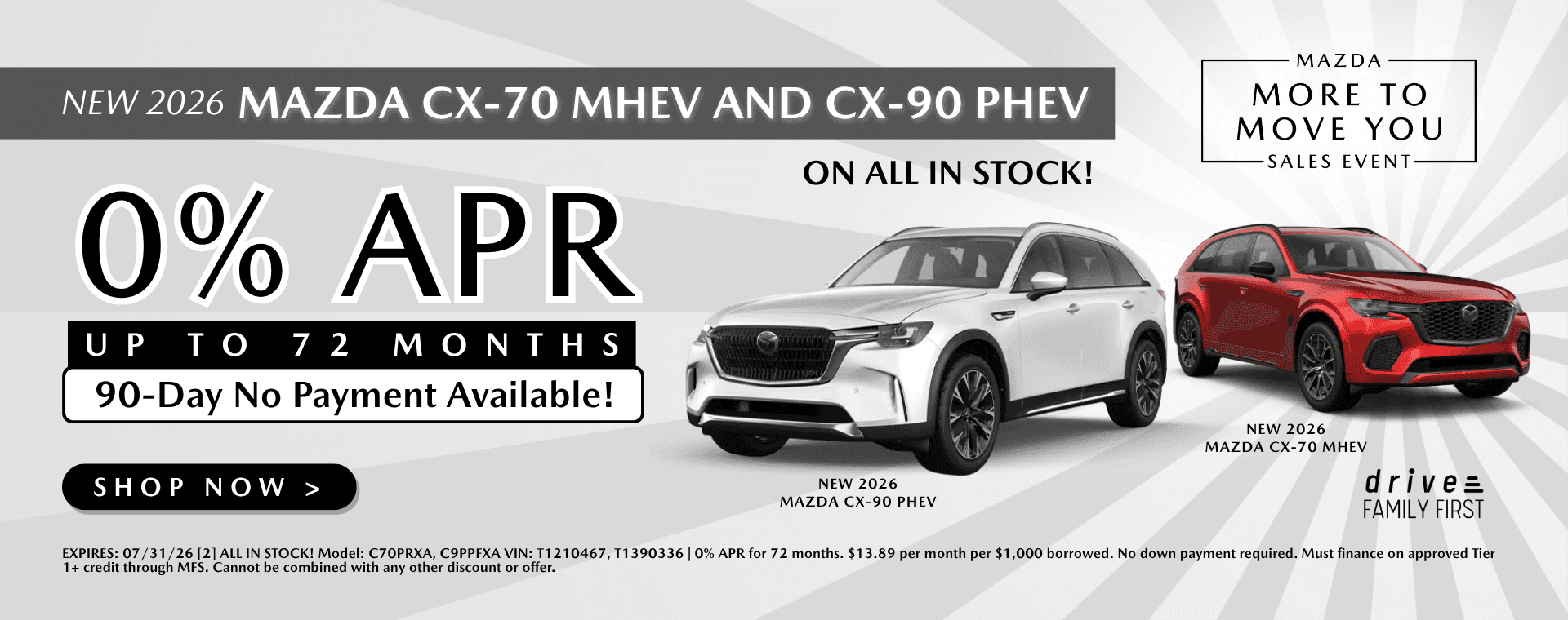 MAZDA CX70 MHEV-CX90 PHEV