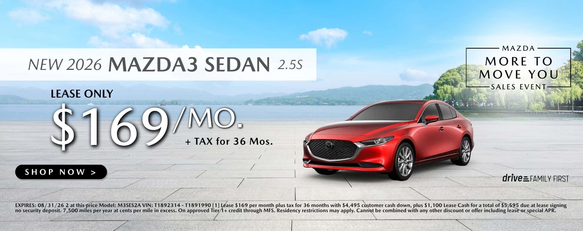 2026 Mazda3 Sedan Lease Offer