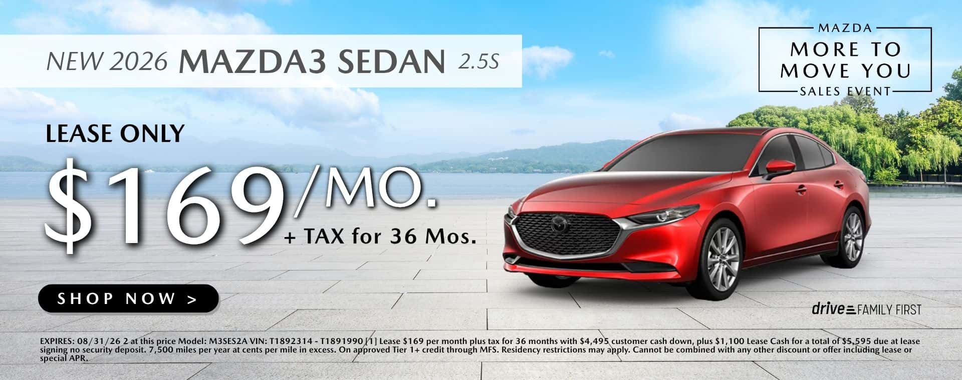 2026 Mazda3 Sedan Lease Offer
