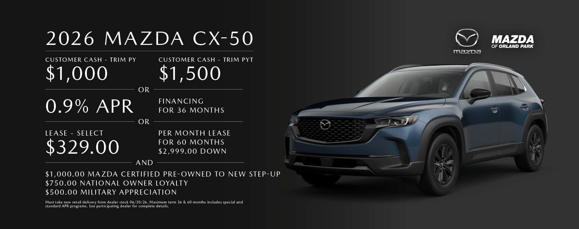 Lease the Mazda CX-50