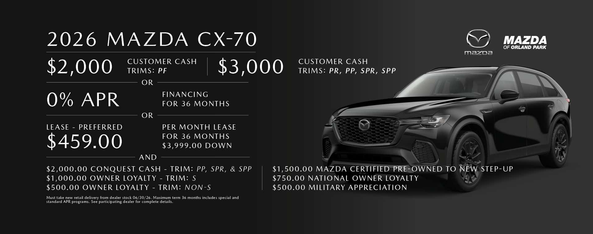 Lease the Mazda CX-70