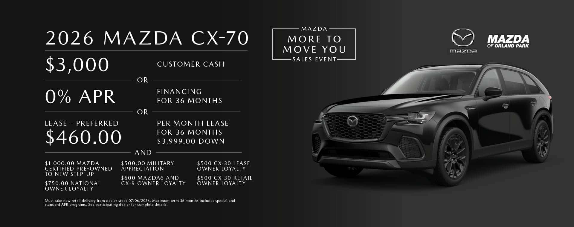 Lease the Mazda CX-70