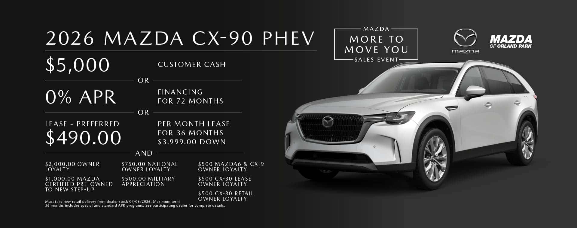 Lease the Mazda CX-90 PHEV