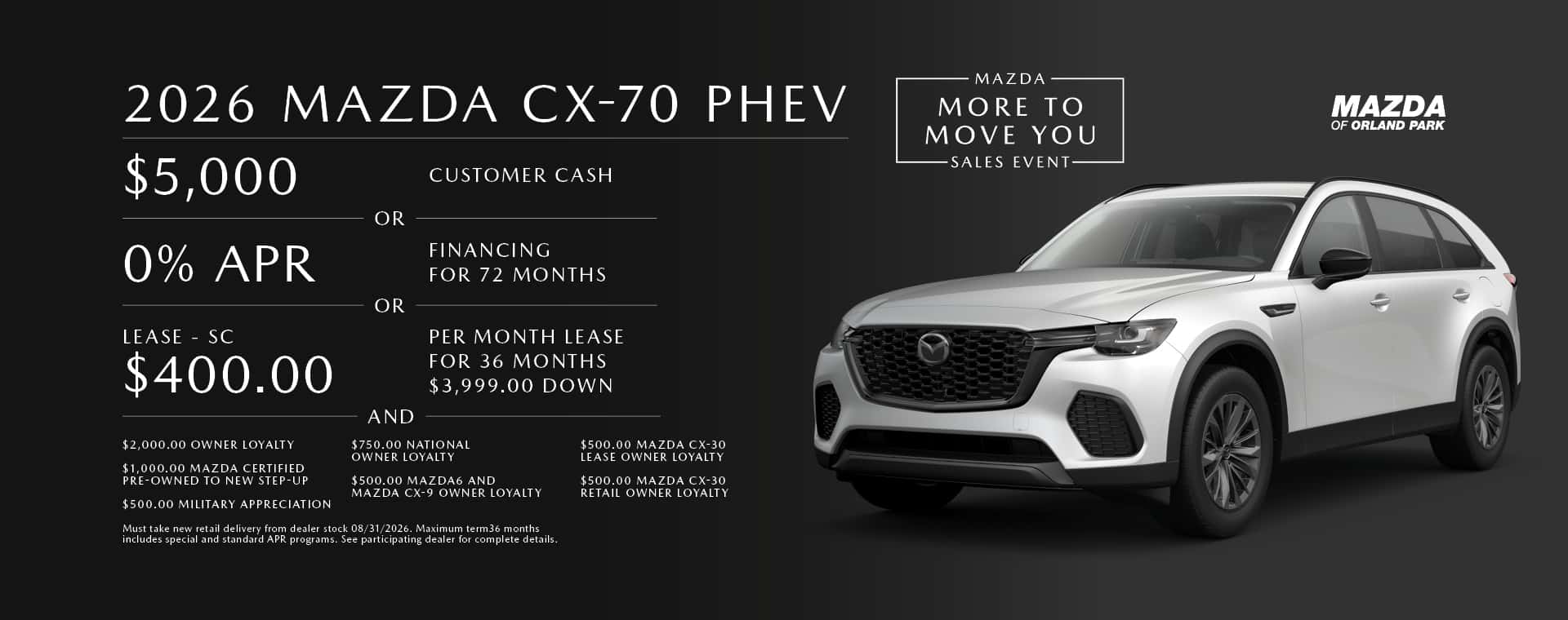 Lease the CX-70 PHEV