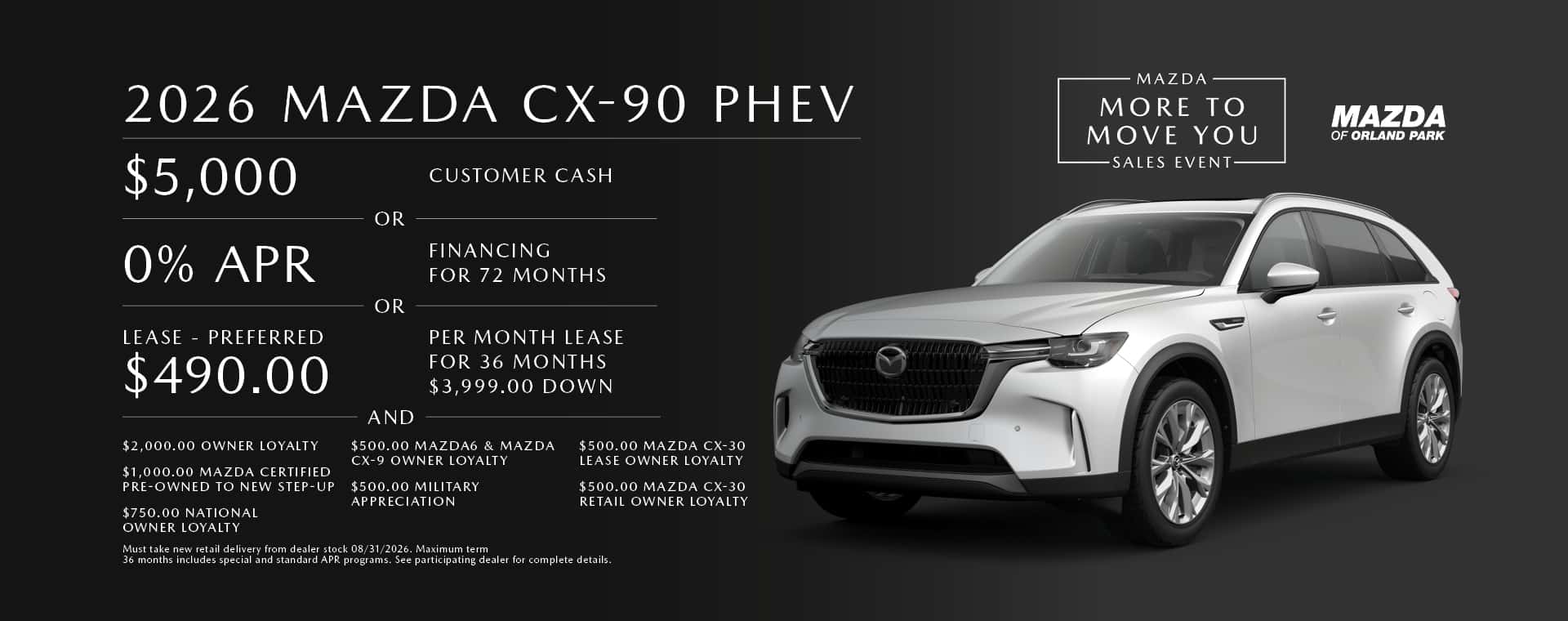 Lease the Mazda CX-90 PHEV