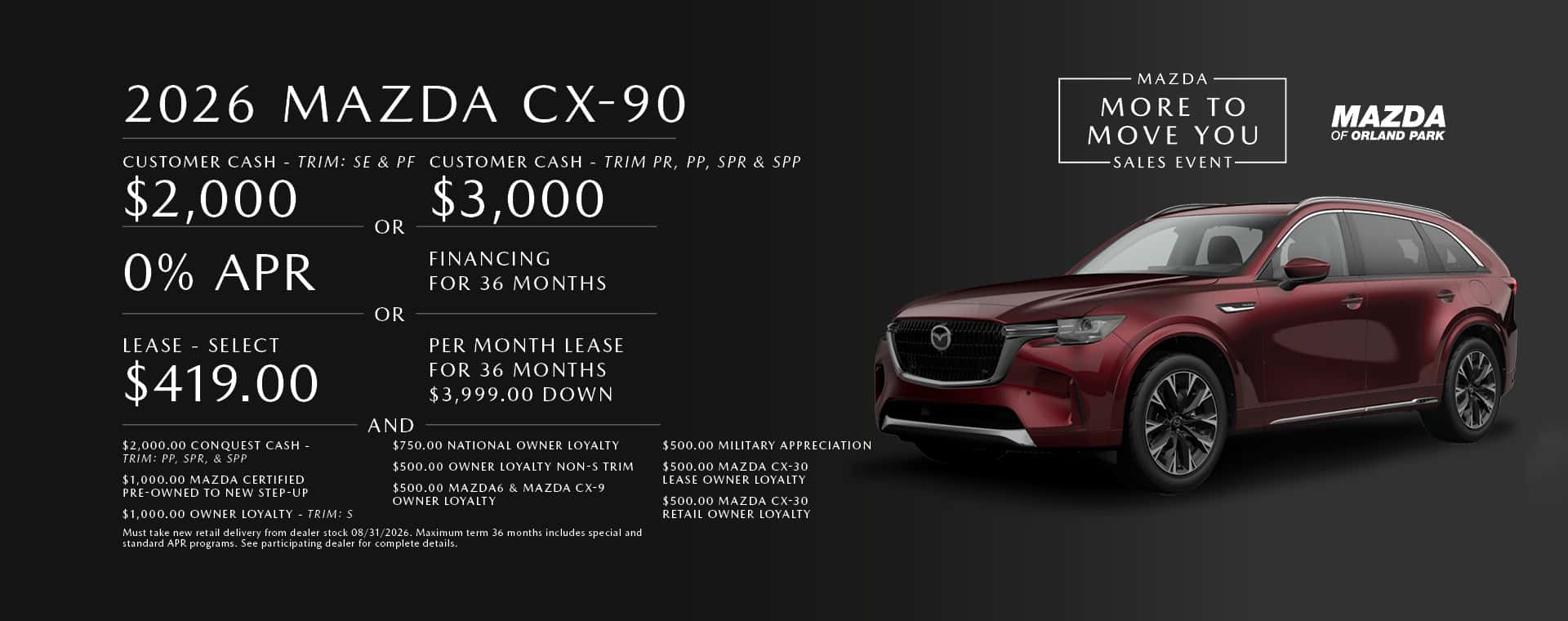 Lease the Mazda CX-90