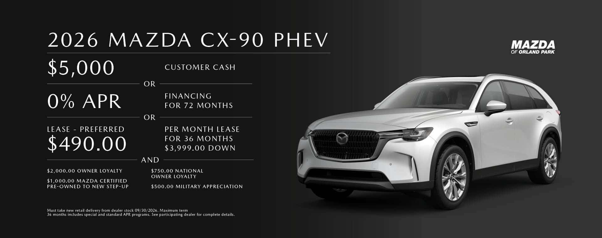 Lease the Mazda CX-90 PHEV