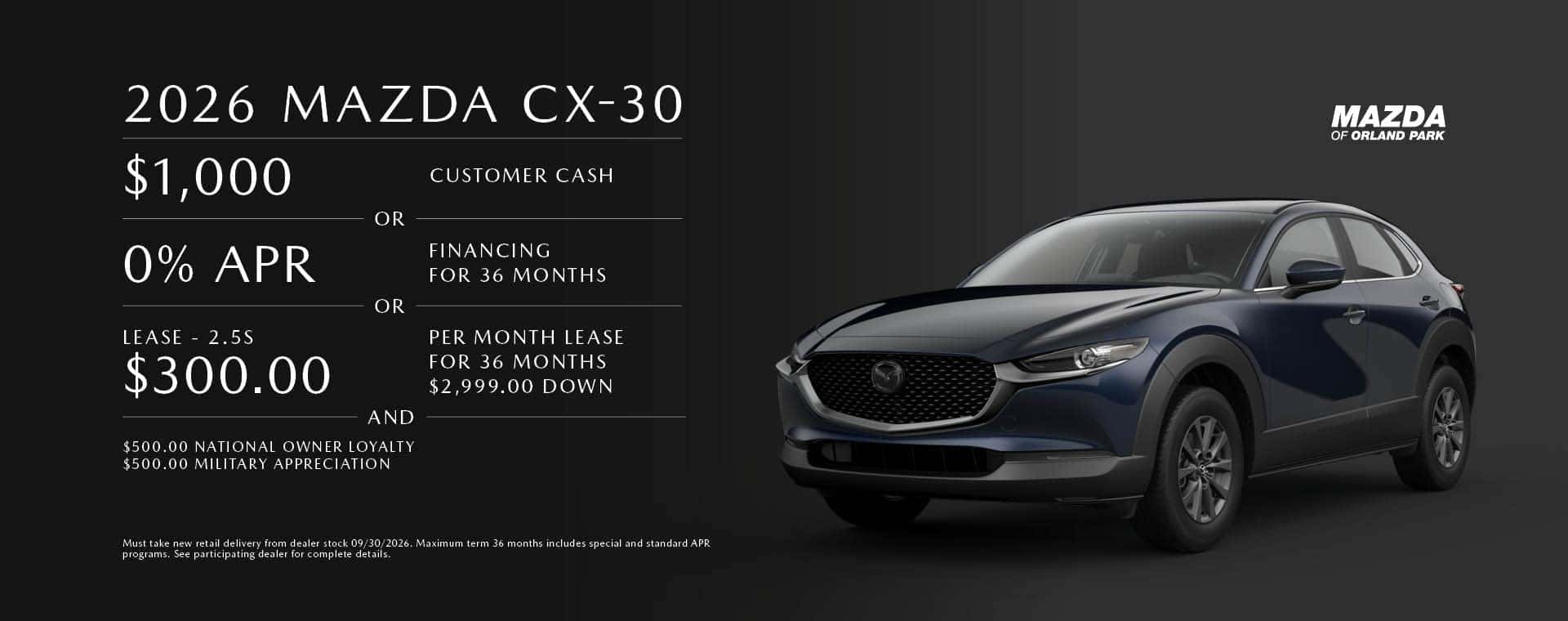 Lease the Mazda CX-30