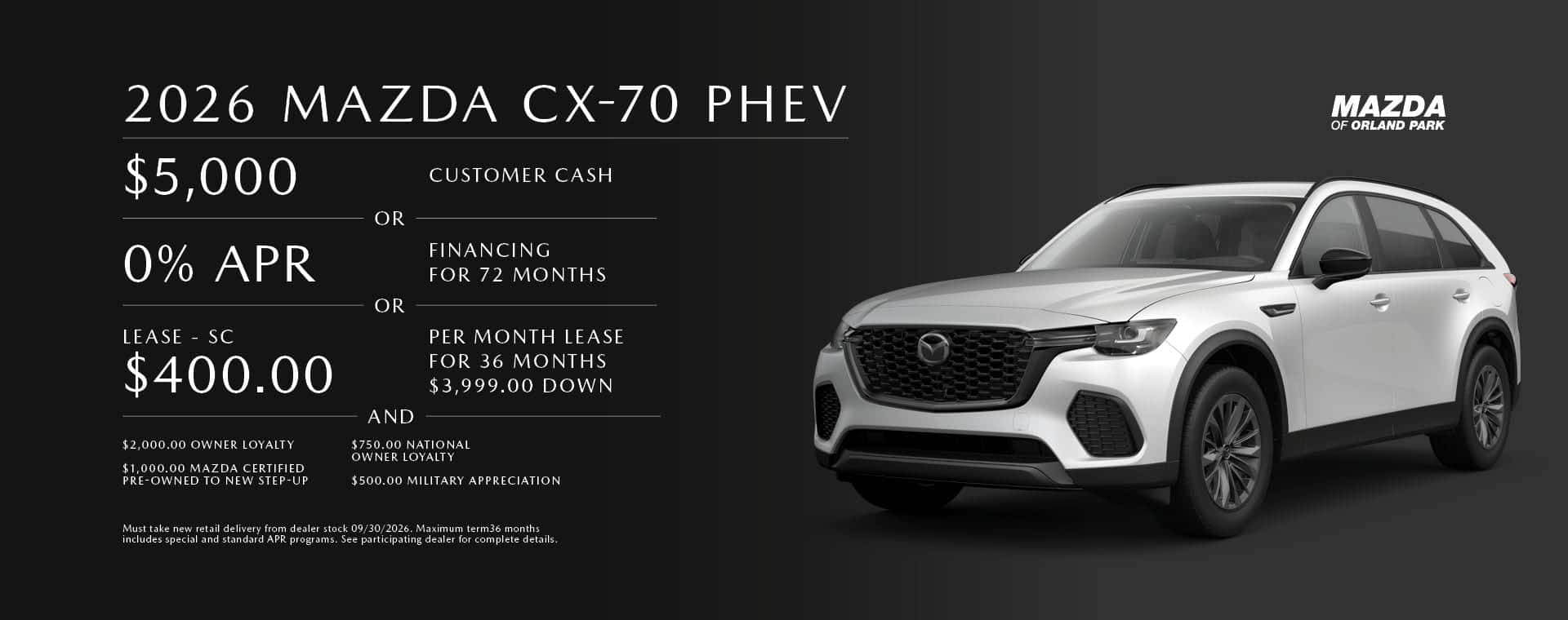 Lease the CX-70 PHEV