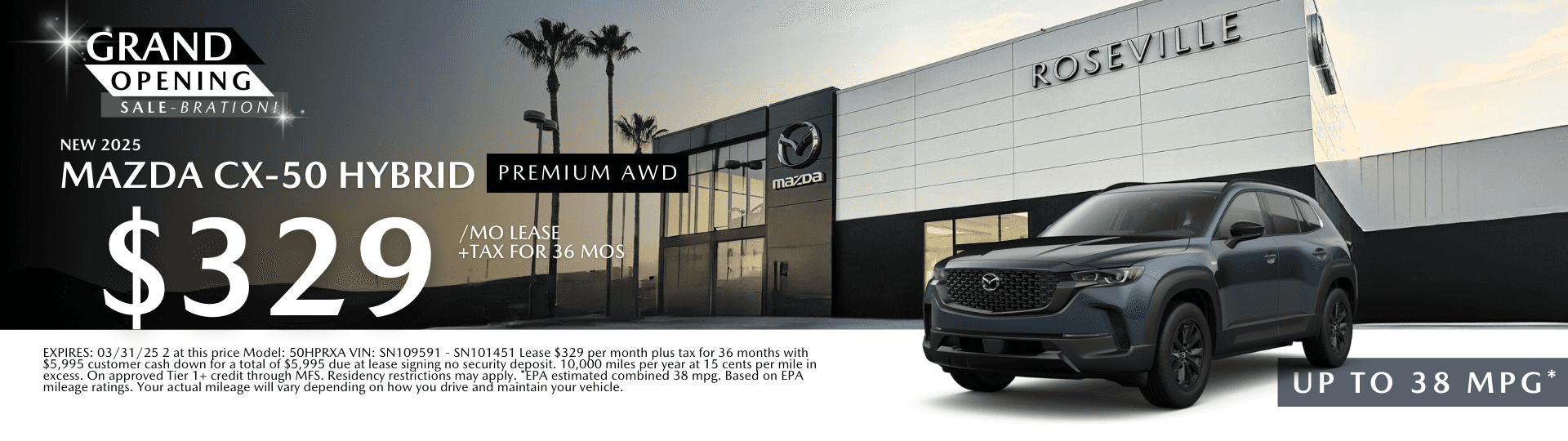 Mazda CX-50 Hybrid lease offer