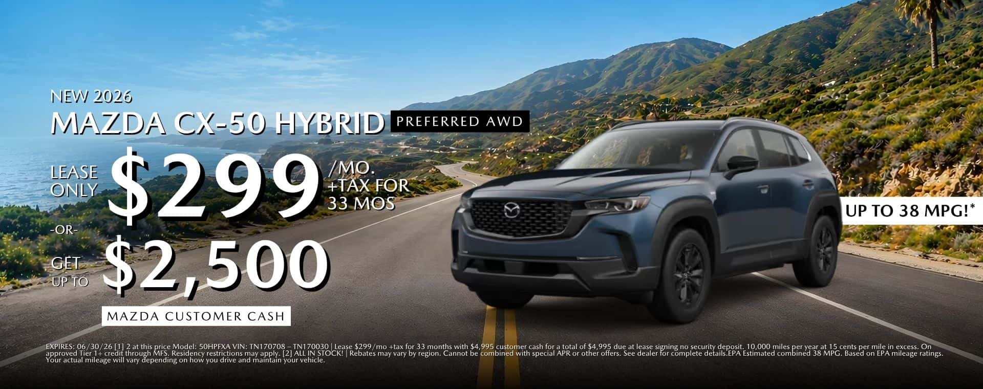 Mazda CX-50 Hybrid Preferred Lease at Mazda Roseville