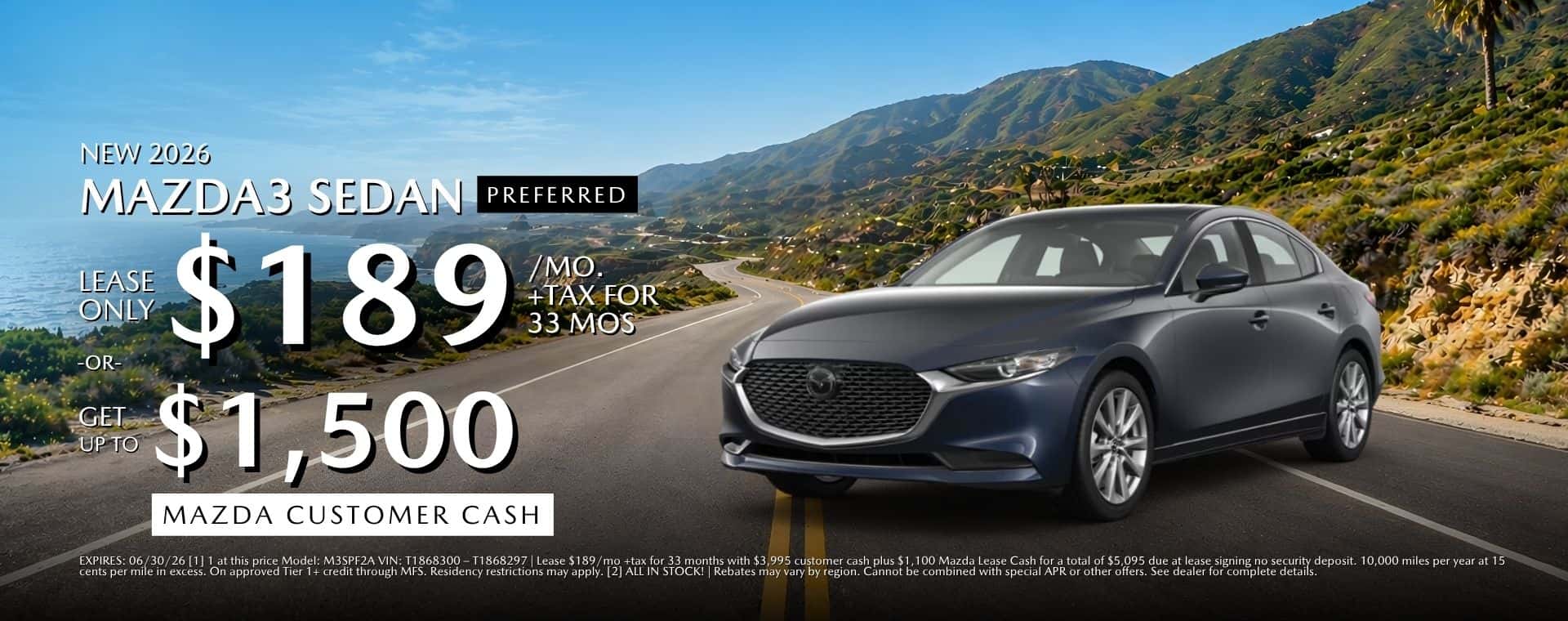 Mazda3 Sedan Preferred Lease at Mazda Roseville