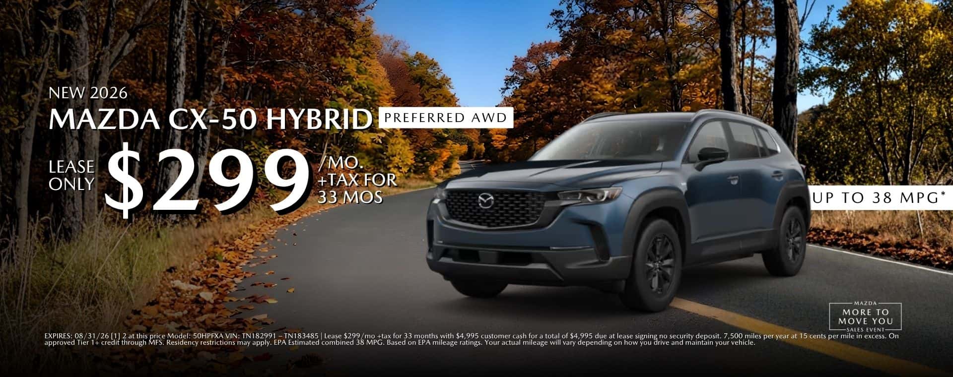 2026 Mazda CX50 Hybrid Lease at Mazda Roseville
