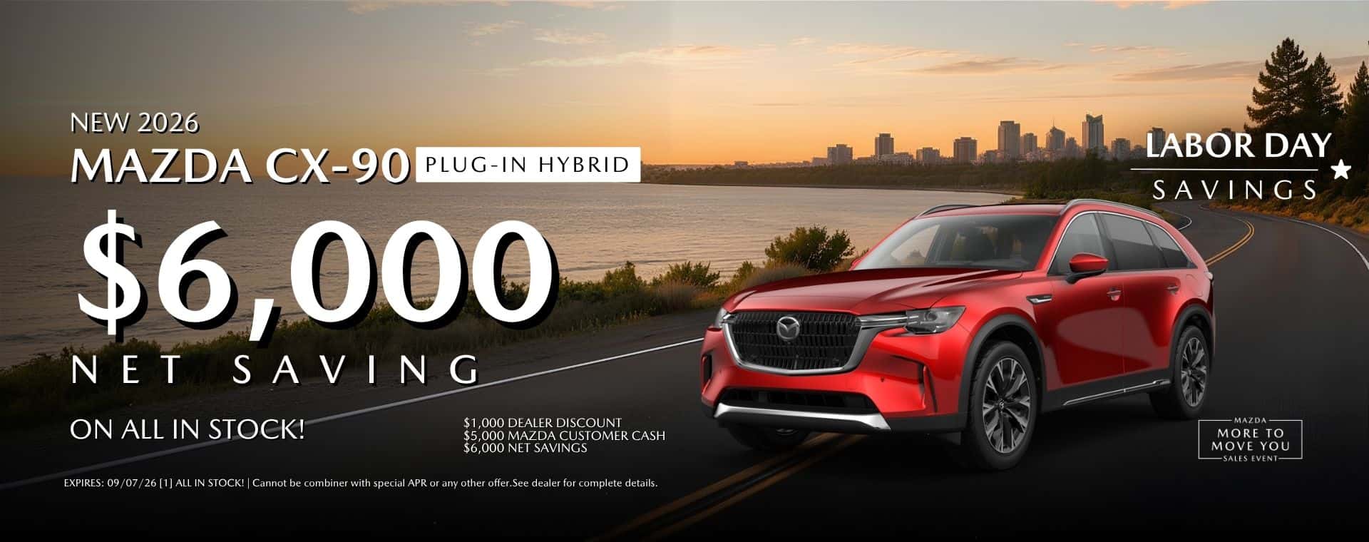 2026 MAZDA CX-90 PLUG IN HYBRID Net Savings At Mazda Roseville