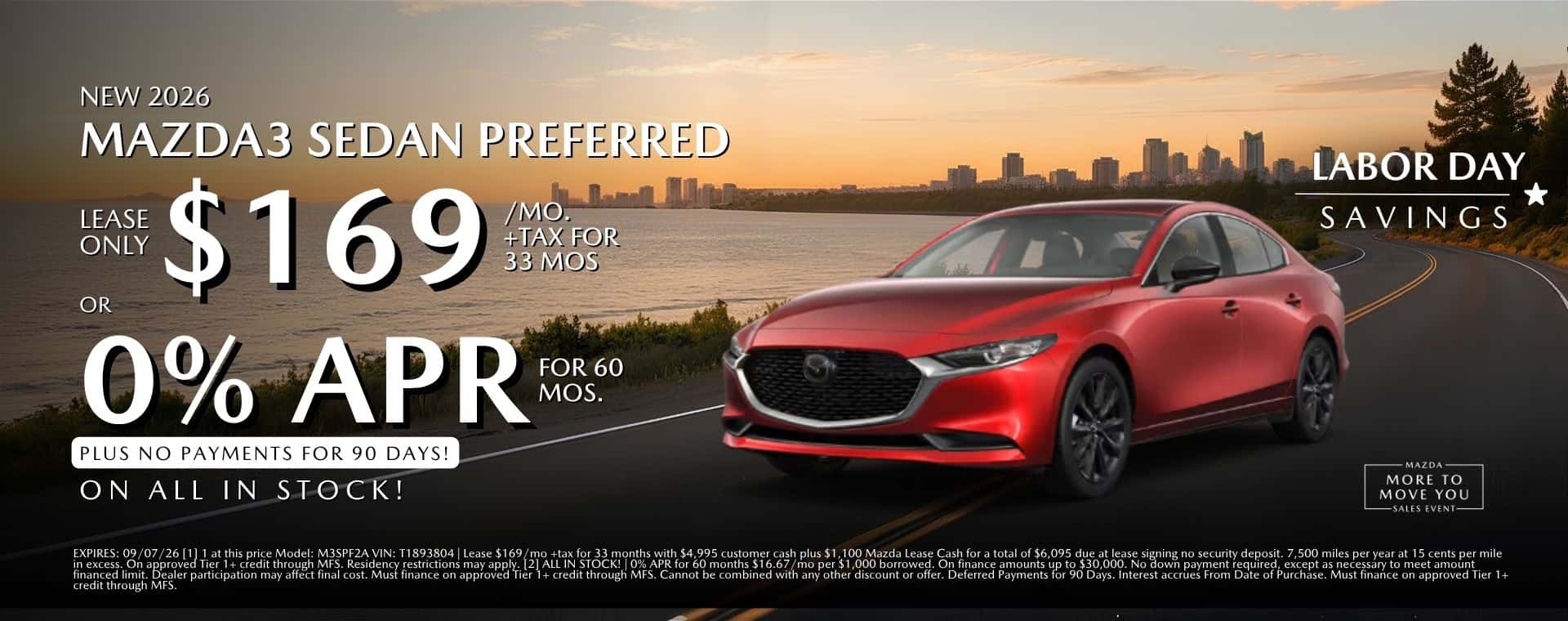 2026 Mazda 3 Sedan Lease At Mazda Roseville