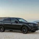 Black 2024 GLC Coupe parked at the beach