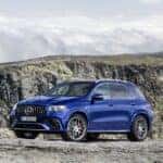 Exterior of a blue 2024 Mercedes-Benz AMG GLE 63S