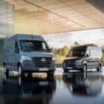Two Mercedes-Benz sprinter vans