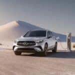 Silver Mercedes-Benz GLC SUV Charging