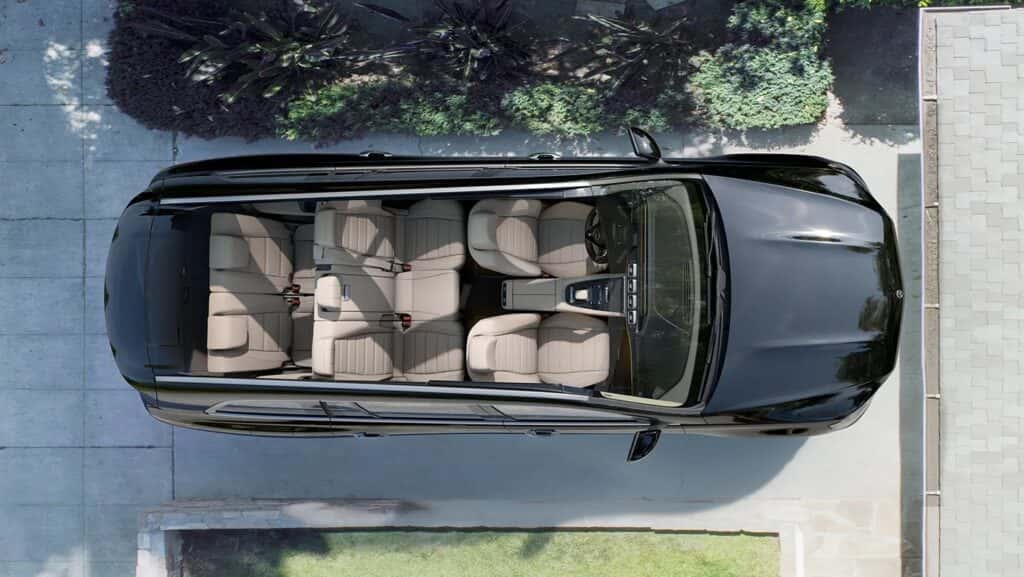 Three rows of seats in the 2025 Mercedes-Benz GLS