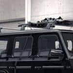 Mercedes roof rack crossbars on a G-Class SUV