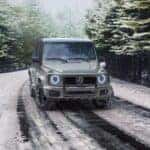 2026 Mercedes-Benz G-Class Wagon driving on a snowy road