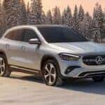 New Mercedes-Benz GLA SUV in the snow