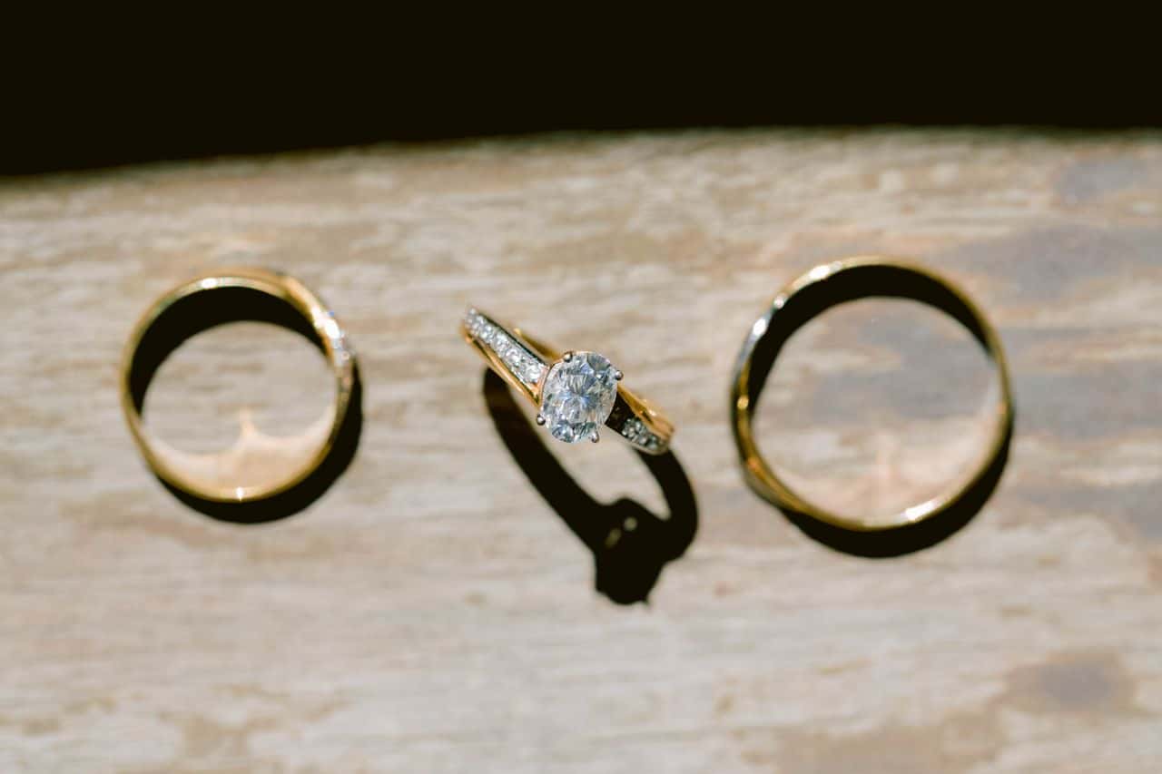 Rings for sale at a jewelry store