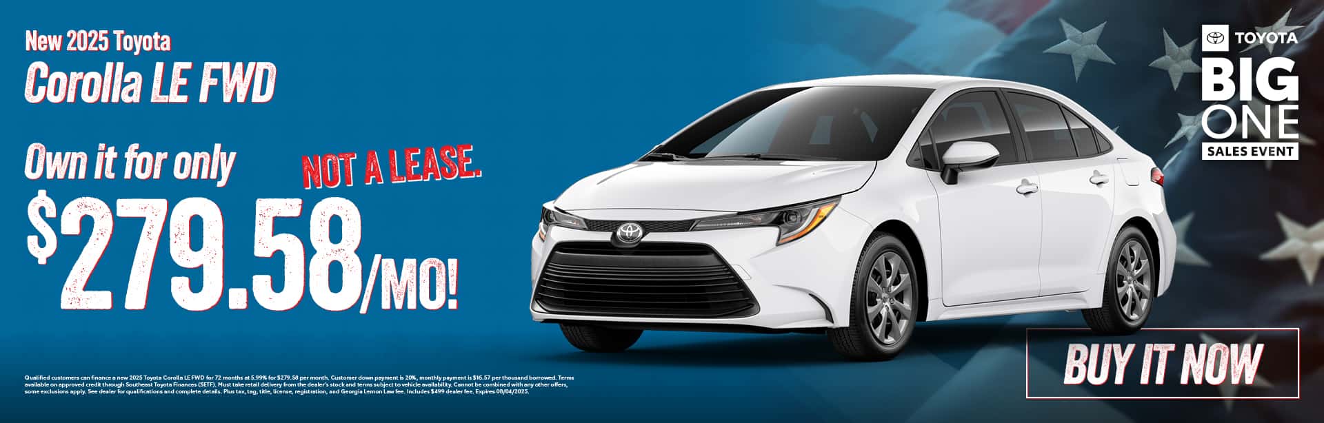 2025 Corolla Offer