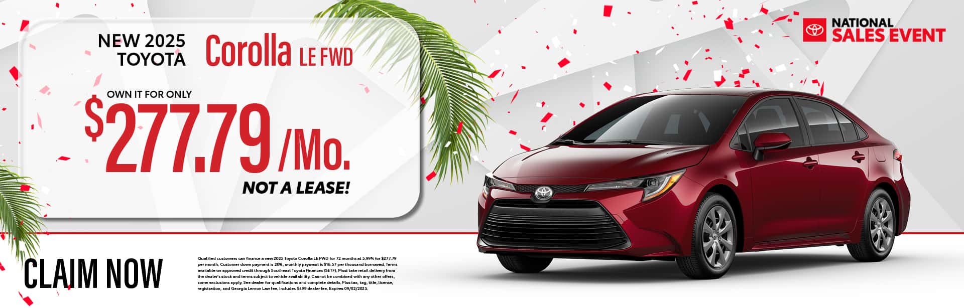 New 2025 Toyota Corolla LE FWD Offer