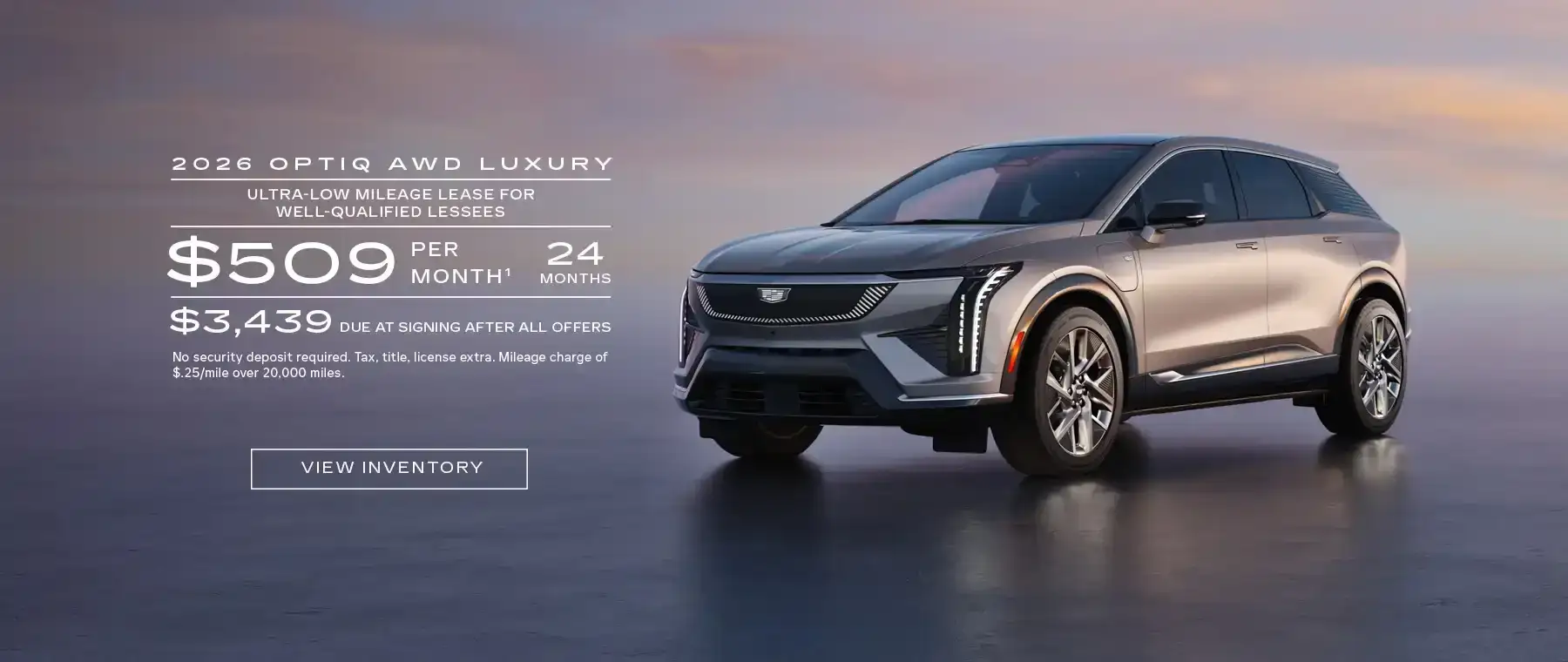 2026 OPTIQ AWD LUXURY. Ultra-low milege lease for well-qualified lessees. $509 per month 24 months. $3,439 due at signing after all offers.