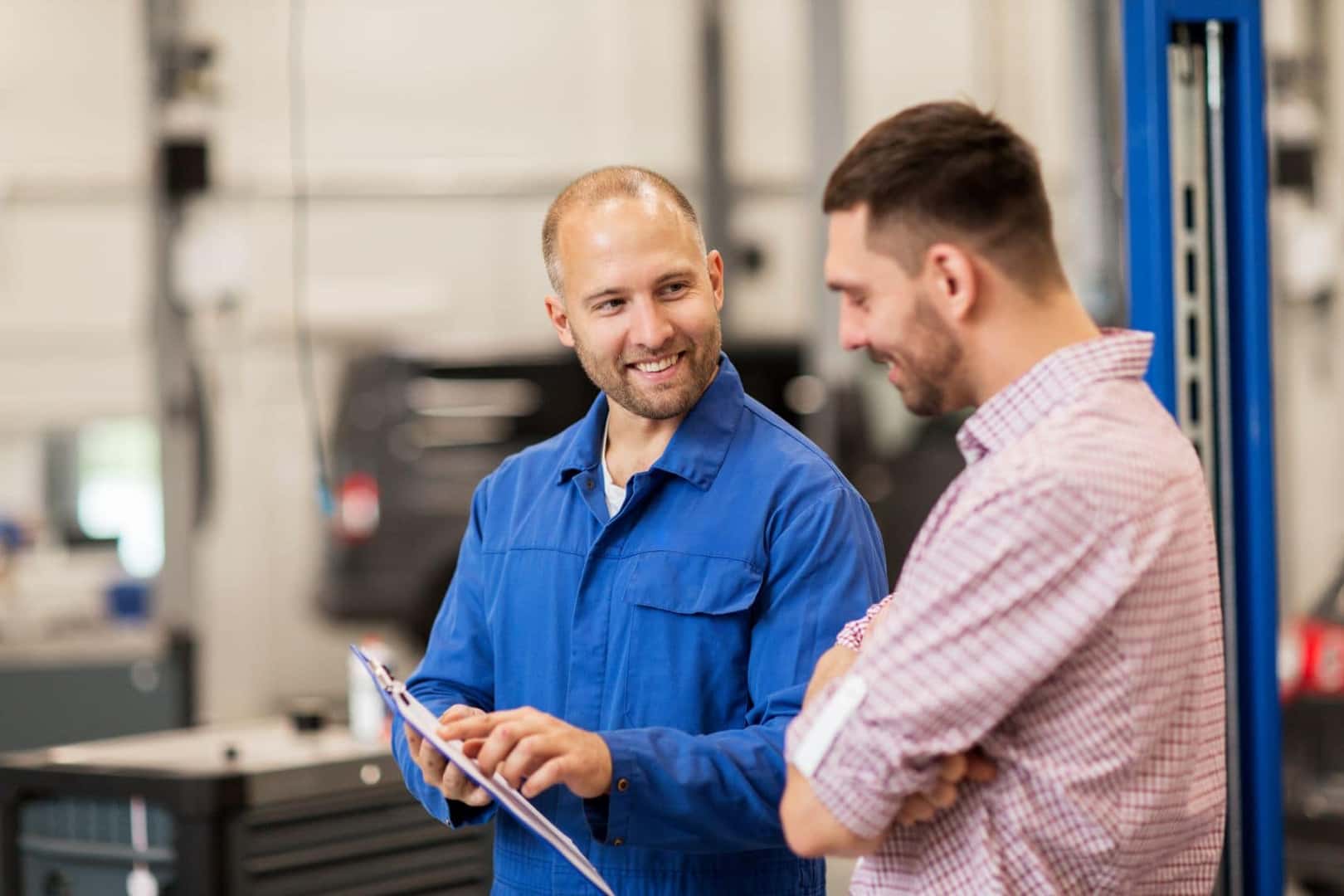 Technician Talking with Customer