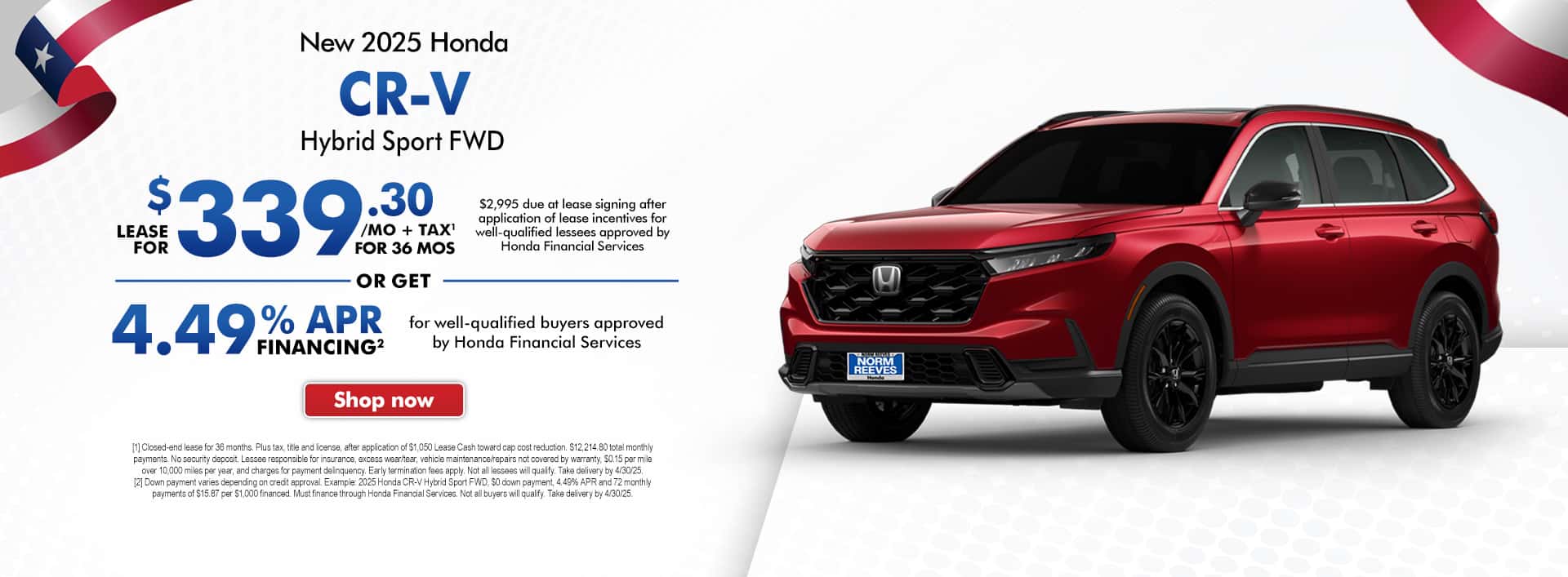 Norm_Reeves_Honda_North_Richland_Hills_Slide_Incentive_Desktop_1920x707_CR-V_Hybrid_03-25