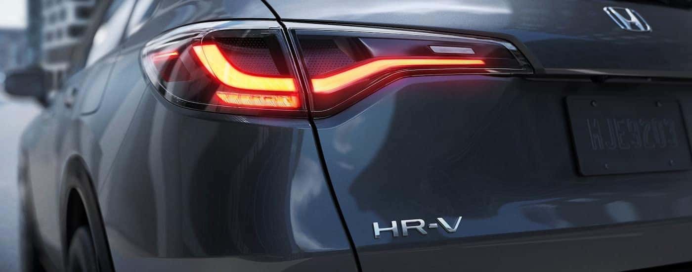 The rear brakelight on a grey 2025 Honda HR-V EX-L for sale near Colleyville.