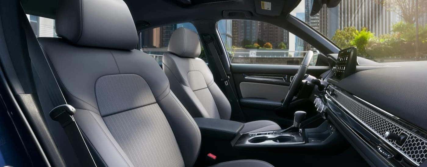Gray and black interior in a 2025 Honda Civic.